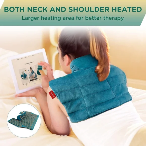 WeightedHeat™ Weighted Heating Pad for Neck and Shoulders - Picture 3 of 7